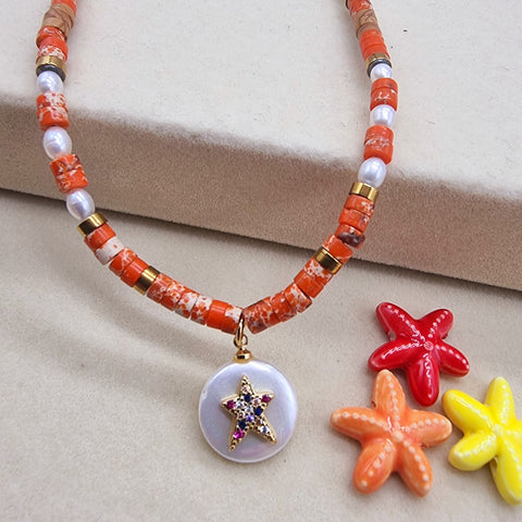 Collar Coral con Estrella